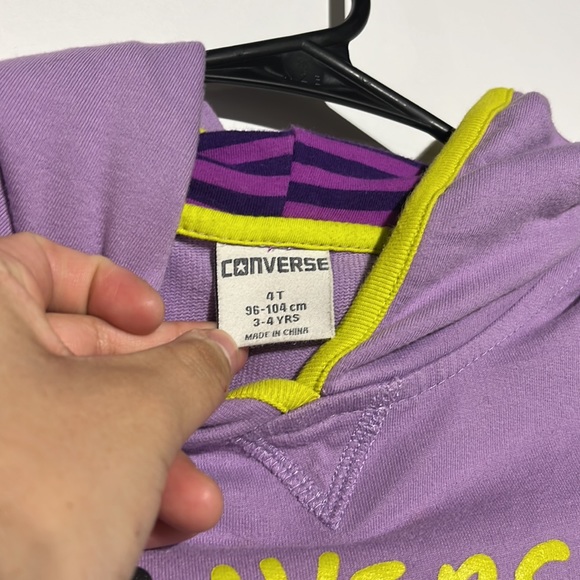 Converse All Star Girls Graphic Sweatshirt Size 4T - Picture 3 of 6